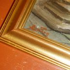 Vintage Architectural Painting * Signed Framed Oil Painting thumbnail 10