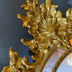 Vintage Design Spiegel Deknudt Goud Schelp Florale Ornamenten thumbnail 12