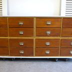 Prachtige Vintage Toonbank Apothekerskast Ladekast thumbnail 9