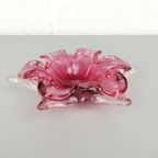 Vintage Murano Glas Schaal Roze thumbnail 7