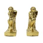 Italiaanse Messing Boekensteunen De Denker Rodin Regina 18cm thumbnail 10