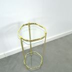 Messing Plantentafel Met Glazen Blad thumbnail 2