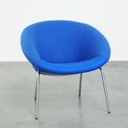 Vintage Blauwe Walter Knoll Duits Design Lounge Fauteuil Model 369 Met Een Nieuwe Zitting thumbnail 2