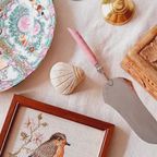 Vintage Taartschep Zilverkleurig Roze Handvat thumbnail 3