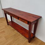 Antieke Vintage Landelijke Sidetable, Muurtafel, Bijzettafel thumbnail 2