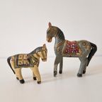 Indiaas Ghodi Huwelijks Paard Beeldjes Houten Paardjes Beeld thumbnail 6