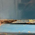 Brocante Blauwe Kast / Vitrinekast thumbnail 12