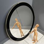 Round Mirror With Black Decoration 1960S thumbnail 5