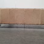 Chesterfield Vintage Design Bank Camel Beige Leer Kubus Model thumbnail 3