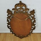 Vintage Ovale Barok Brocante Rococo Spiegel, Schouwspiegel thumbnail 18