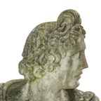 Prachtige Verweerde Apollo Buste Tuinbeeld Gegoten Steen 65cm thumbnail 19