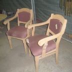 Eiken Armstoelen Set Van 2 thumbnail 4