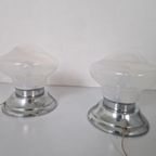 Een Paar Mazzega Murano Tafel Lampen Vintage Design thumbnail 10