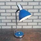 Vintage Bureaulamp Blauw thumbnail 3