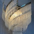 Vintage Design Kroonluchter 80’S Jaren 20 Stijl Hanglamp Kristal Staafjes thumbnail 4