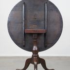 Grote Eind 18E Eeuwse Antieke Eikenhouten Engelse Tilttop Tafel thumbnail 5