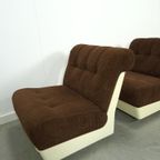 Space Age Fauteuil Bruin Met Kunststof thumbnail 17