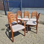 Set Van 6 Eetkamerstoelen - Holstebro Møbelfabrik Denemarken thumbnail 4