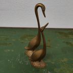 Vintage Messing Beeld Zwanen Of Ganzen, Rosenthal Netter thumbnail 10