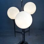 Vintage Design Tafellamp Chroom En Opaline thumbnail 4