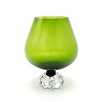 Aseda Groen Glazen Glas Kom Op Voet thumbnail 2