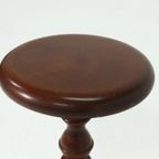 Decorative Solid Wooden Pedestal Plant Table 1960S thumbnail 2