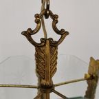 Antieke Vintage Franse Messing Lantaarnlamp Hanglamp Lamp 06 thumbnail 5