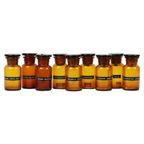 Echte Oude Apotheker Medische Flessen Potten Set Bruin Amber Glas thumbnail 5