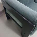 Two-seat Sofa “bastiano” From Afra & Tobia Scarpa For Gavina, Italy 60s. Black Solid Wood Frame A thumbnail 3
