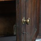 Zeer Mooie Antieke Engelse Eikenhouten Food Cupboard/ Voorraad Kast Uit Eind 18e/ Begin 19e Eeuw thumbnail 9