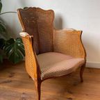 Vintage Franse Rotan Fauteuil, Jaren 60 thumbnail 2