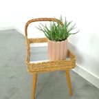 Rotan Dienblad Op Poten Met Grijs Formica thumbnail 8