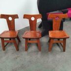 Brutalist Vintage Eiken Stoelen Jaren 60 thumbnail 9