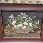 Vintage Olieverf Schilderij Bloemen H. Storm thumbnail 3