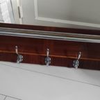 Vintage Wandkapstok Hout Metaal Jaren 60 thumbnail 2