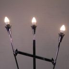 Staande Verchroomde Lamp In Art Deco Stijl, Jules Dewaele Bruxelles, Jaren 50 thumbnail 13