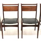 Set Van 4 Vintage Palissander Eetkamerstoelen Gemaakt In De Jaren ’60 thumbnail 6