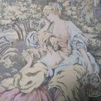 Antieke Italiaanse Gobelin In Metalen Lijst thumbnail 2