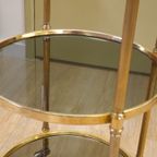 Vintage Barcart Serveerwagen Trolley Bijzettafel Messing thumbnail 10