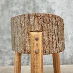 Oud Hakblok Sidetable Bijzettafel Plantentafel thumbnail 7