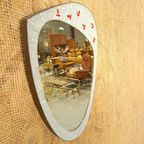 Mozaïek Spiegel Met Messing Rand Vintage thumbnail 6
