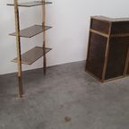 Belgo Chrom Glass Brass Freestanding Wall Unit Regency Bar thumbnail 9