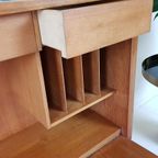 Vintage Deense Klep Kast | Wandkast | Teak Fineer thumbnail 7