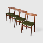 4X Vintage Deens Design Eetkamerstoelen - Henning Kjærnulf, Jaren '60 | 01274 thumbnail 8