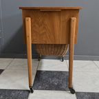 Teak Sewing Box Table Danish 1960S thumbnail 9