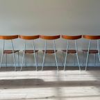 5X Italiaans Vintage Eetkamerstoelen Bonaldo thumbnail 3