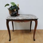 Vintage Queen Ann Salontafel Koffietafel Met Marmer Blad 21 thumbnail 2