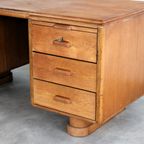 Art Deco Bureau | Desk | Eiken | Jaren 40 thumbnail 9