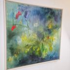 Abstract Olieverf Schilderij Mique De Boer 1993 Kleurrijk thumbnail 5