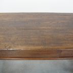 Stoere Antieke Begin 19E Eeuwse Franse Eettafel Gemaakt Van Eikenhout Met 1 Lade thumbnail 8